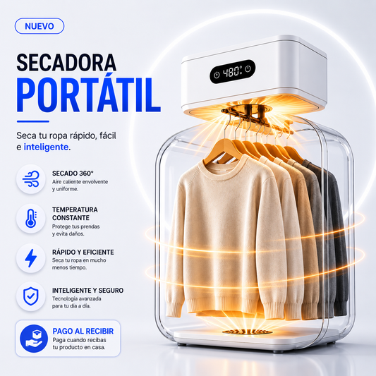 Secadora de ropa eléctrica portátil