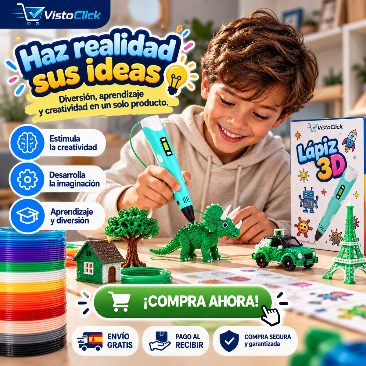 Lápiz 3D Creativo – Imagina, Crea y Diviértete