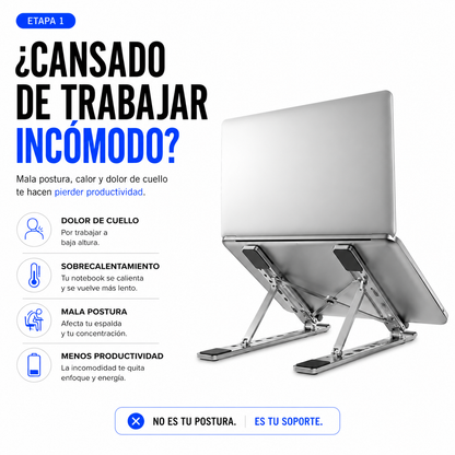 Workify - Soporte para ordenador y Tablet de Aleación de Aluminio.