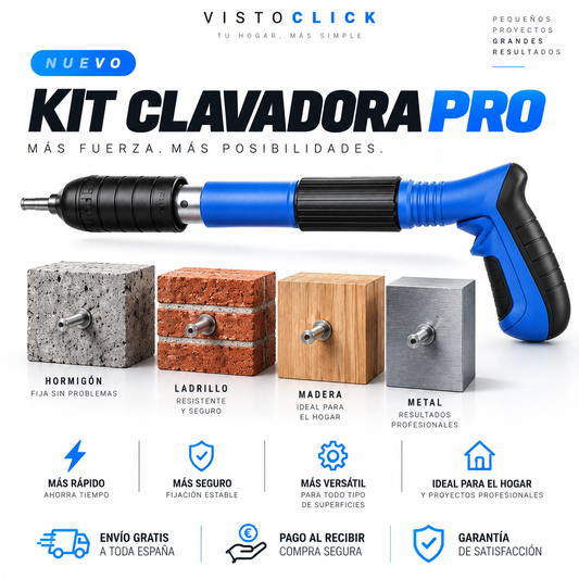 🔨 Kit Clavadora PRO de Alta Potencia + Gafas Protectoras + Accesorios + Maletín Premium