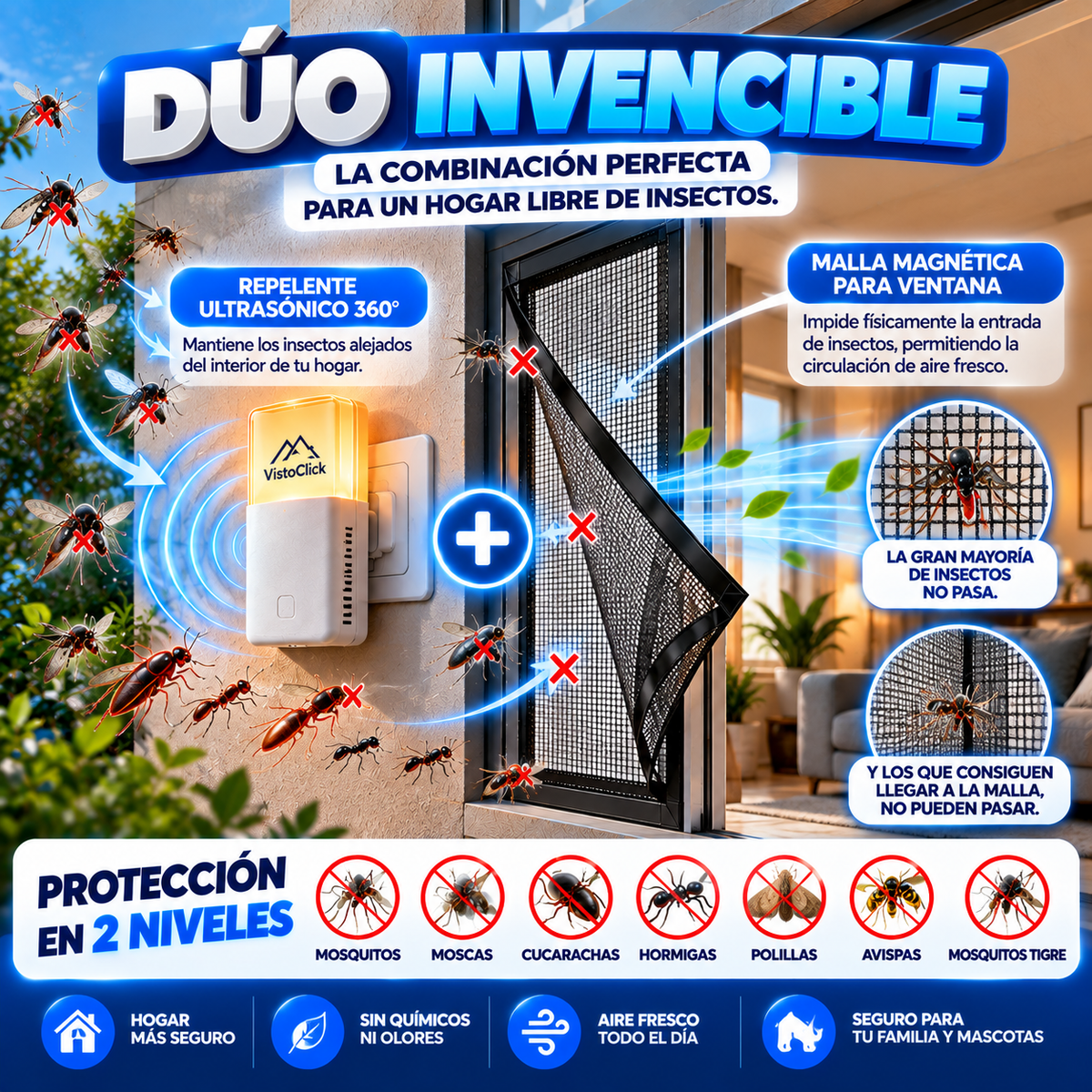 PestAway™ – Doble Protección Anti-Insectos para tu Hogar