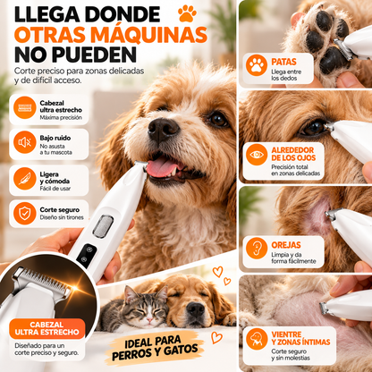 PetTrim™ 2 en 1 – Recortadora para Perros y Gatos + Manopla Quitapelos GRATIS 🎁