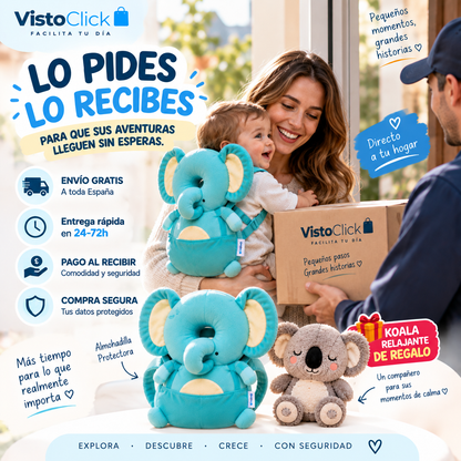 🐘 Pack Primeros Pasos PRO — Almohadilla Protectora para Bebé + 🎁 Koala Relajante de REGALO