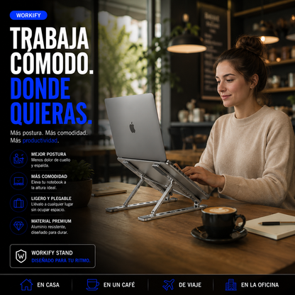 Workify - Soporte para ordenador y Tablet de Aleación de Aluminio.