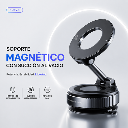 Soporte Magnético con Succión al Vacío.