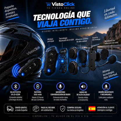 Intercomunicador bluetooth para motocicletas
