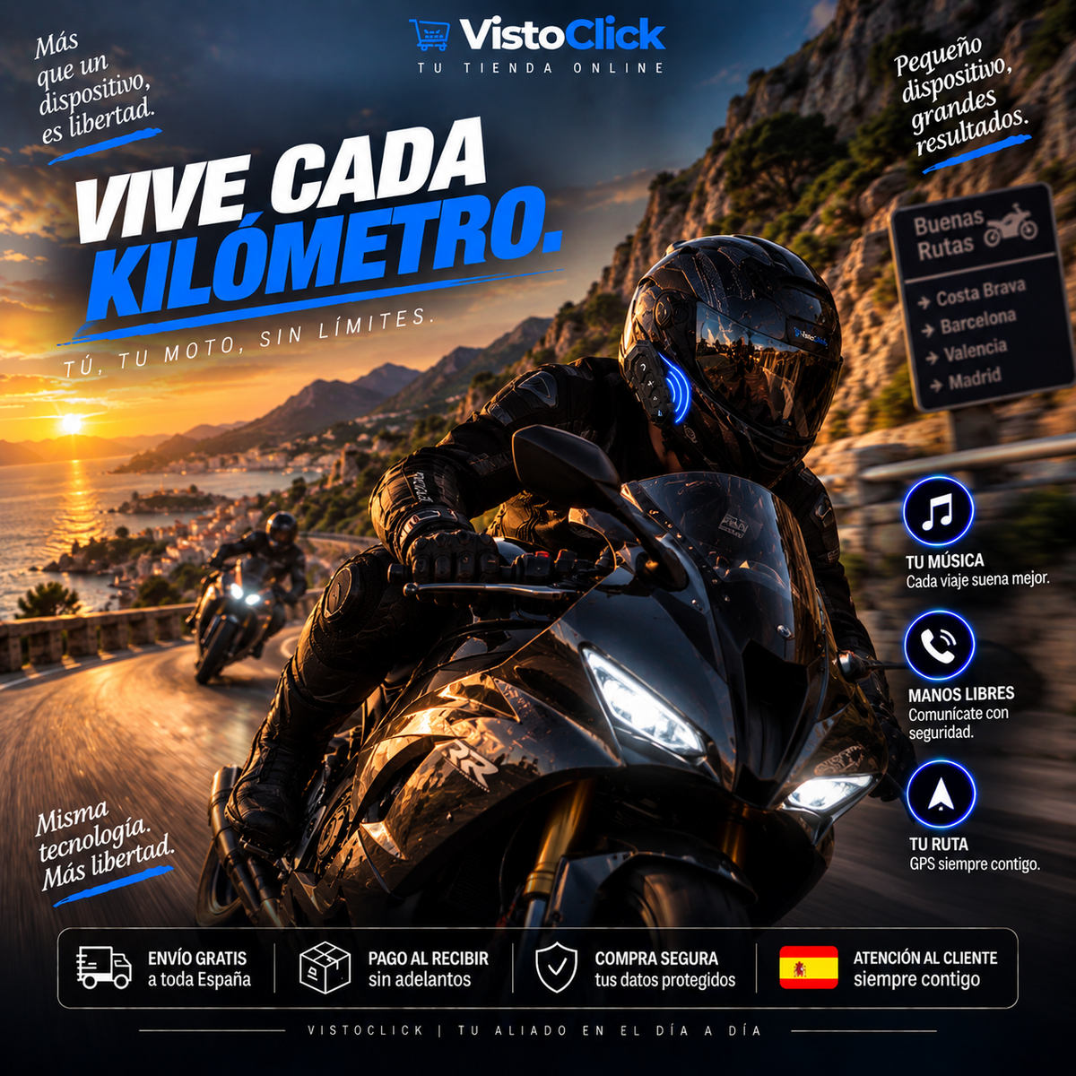 Intercomunicador bluetooth para motocicletas