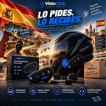 Intercomunicador bluetooth para motocicletas
